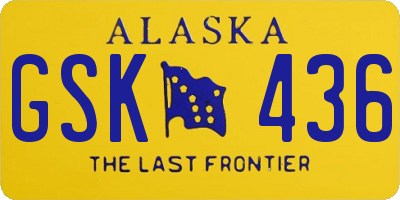 AK license plate GSK436