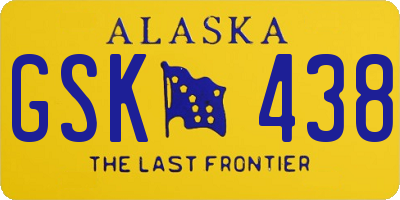 AK license plate GSK438