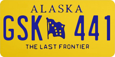 AK license plate GSK441