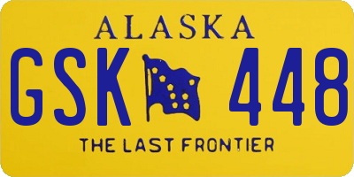 AK license plate GSK448