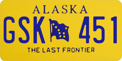 AK license plate GSK451