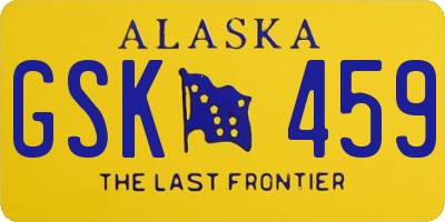 AK license plate GSK459