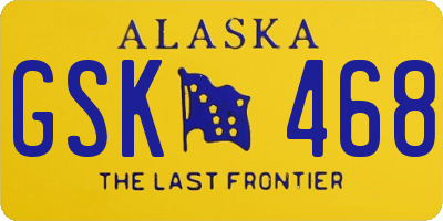 AK license plate GSK468