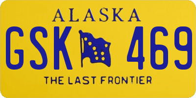 AK license plate GSK469