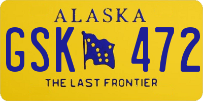 AK license plate GSK472