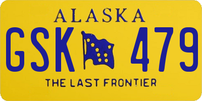 AK license plate GSK479