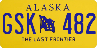 AK license plate GSK482