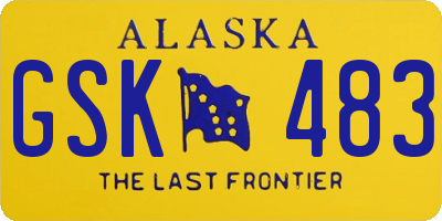 AK license plate GSK483