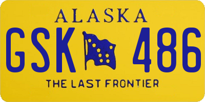 AK license plate GSK486