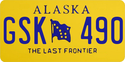 AK license plate GSK490