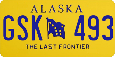 AK license plate GSK493