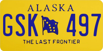AK license plate GSK497