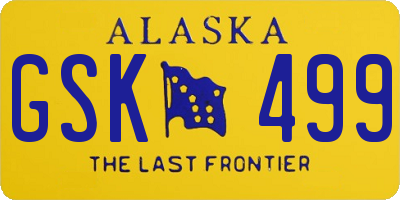 AK license plate GSK499