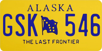 AK license plate GSK546