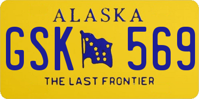 AK license plate GSK569