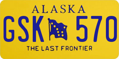 AK license plate GSK570
