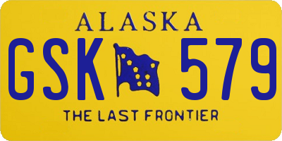 AK license plate GSK579