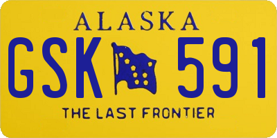AK license plate GSK591