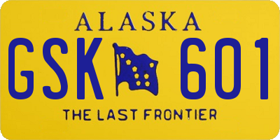 AK license plate GSK601