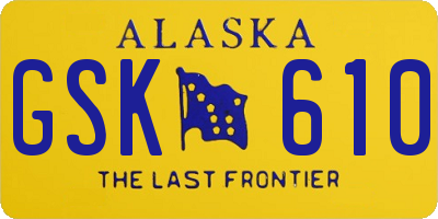 AK license plate GSK610