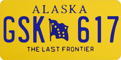 AK license plate GSK617