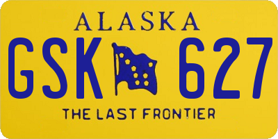 AK license plate GSK627