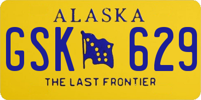 AK license plate GSK629