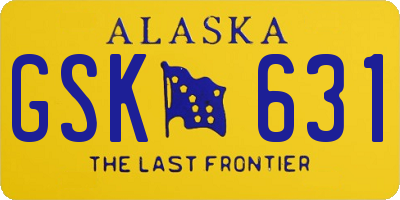 AK license plate GSK631