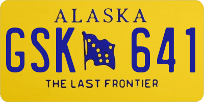 AK license plate GSK641