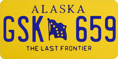 AK license plate GSK659