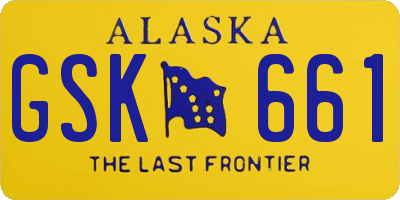 AK license plate GSK661