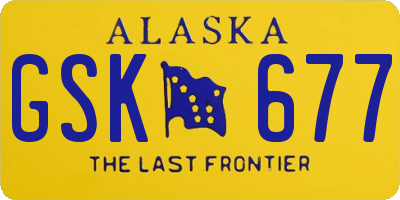 AK license plate GSK677