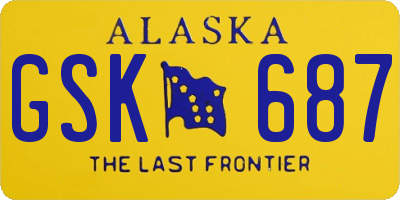 AK license plate GSK687