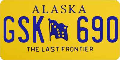 AK license plate GSK690