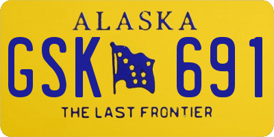 AK license plate GSK691