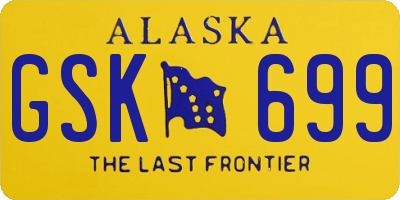 AK license plate GSK699