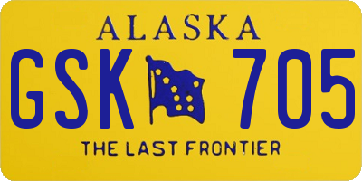 AK license plate GSK705