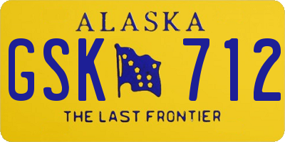 AK license plate GSK712