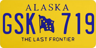 AK license plate GSK719