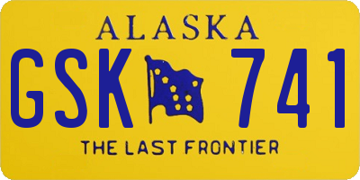 AK license plate GSK741