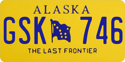 AK license plate GSK746