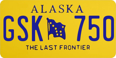 AK license plate GSK750