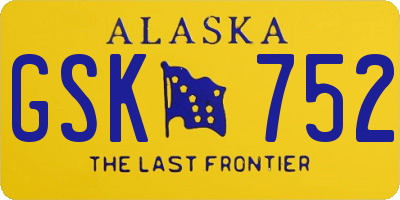 AK license plate GSK752