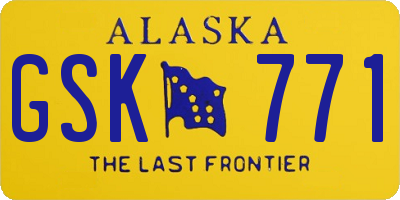 AK license plate GSK771