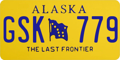 AK license plate GSK779
