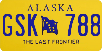 AK license plate GSK788