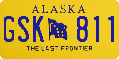 AK license plate GSK811