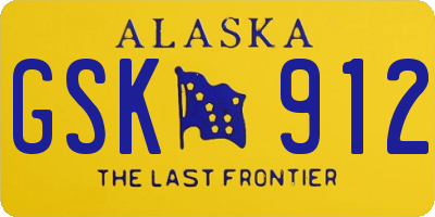 AK license plate GSK912