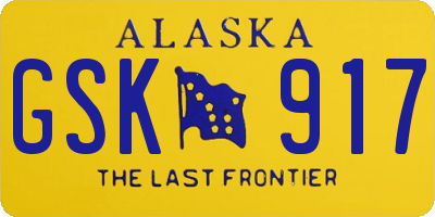 AK license plate GSK917