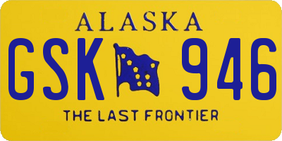 AK license plate GSK946